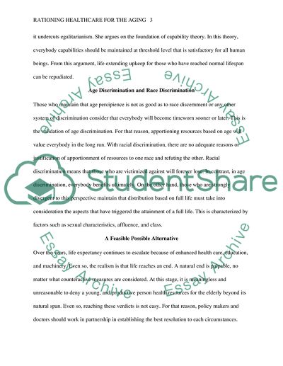 Ethics of Rationing Healthcare for the Aging