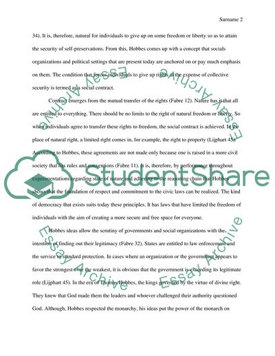 Contributions of Thomas Hobbes and John Winthrop in Shaping up the Democracy