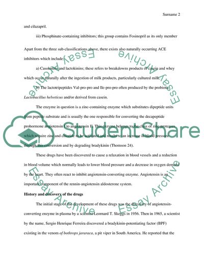 Modern Concept of Mechanism of Pharma Dynamic Action ACE Inhibitor