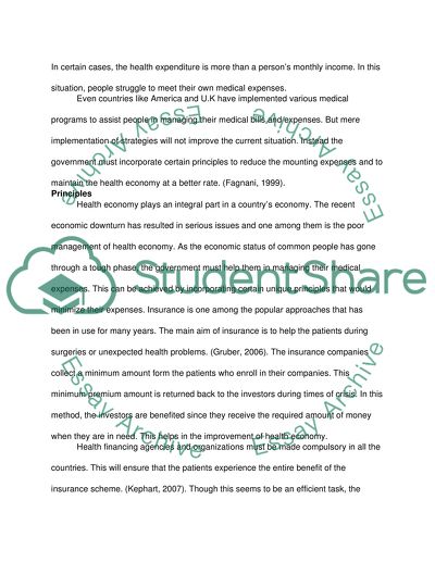 Health Economy Concerns