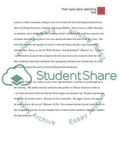 Their Eyes were Watching God by Zora Neal Hurston