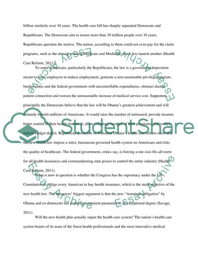 A Critical Analysis of Robert Pears Health Law to Be Revised by Ending a Program