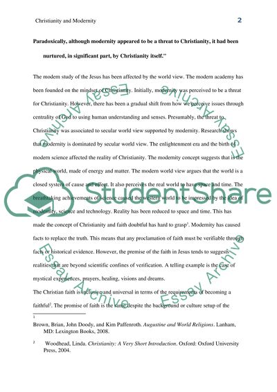 The Connection between Christianity and Modernity