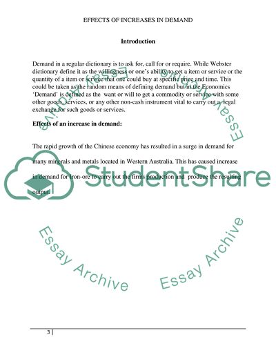 Effects of Increases in Demand