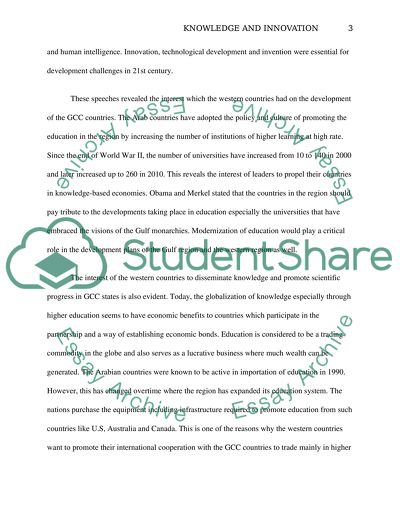 Knowledge and Innovation of GCCs Currency of the 21st Century