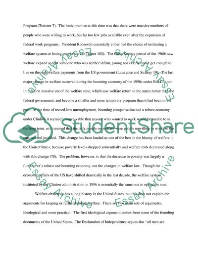 Welfare in The United States