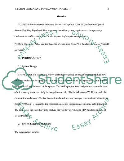 System Design and Development Project - Voice over Internet Protocol