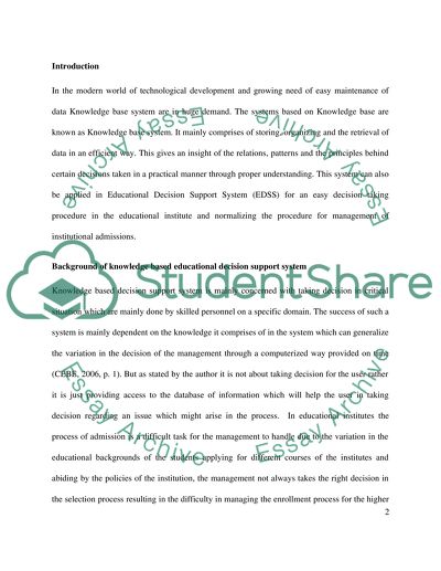 A framework for knowledge based educational decision support system