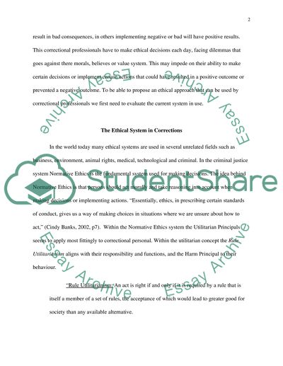 Ethics and corrections