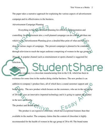 The Effectiveness of Tele Vision as an Advertisement Media among Women