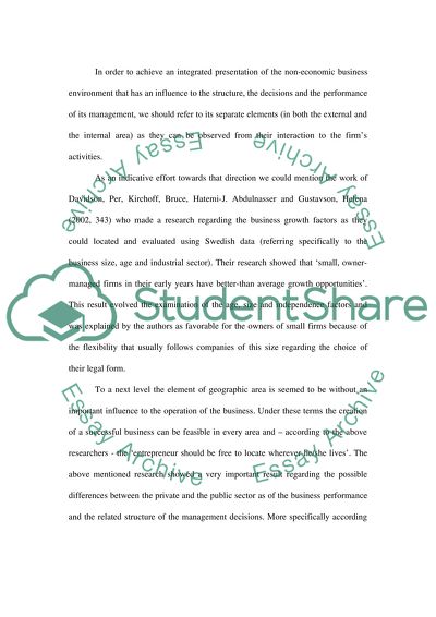 Influence of Non-economic Environments on Management Effectiveness