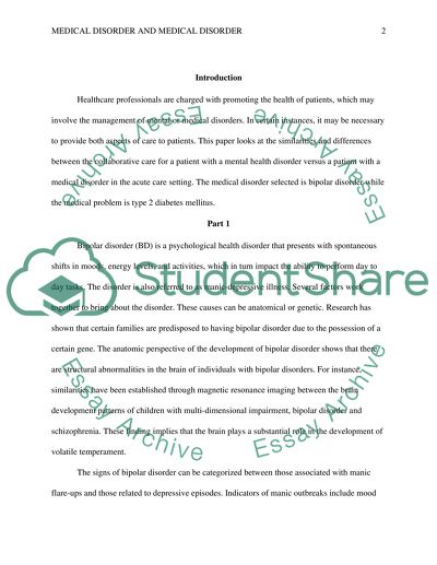 Collaborative Care for a Patient with a Mental Health Disorder vs Patient With a Medical Disorder