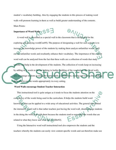 Out of the Room and into the Hall: Making Content Word Walls Work