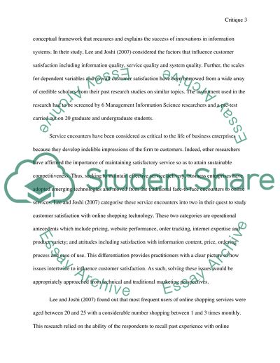 Strategic Business System: Critique of a Research Paper