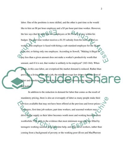 The Minimum Wage Law: A Time for Repeal