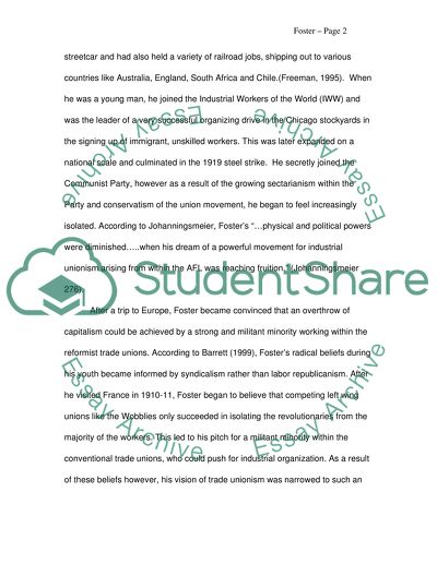 William Z Foster and the Tragedy of American Radicalism