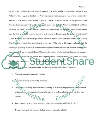 Cognitive Load Theory: An Insight
