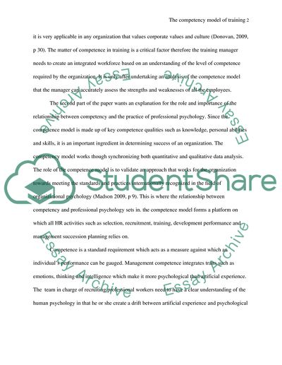 The Competency Model Of Training New Employees