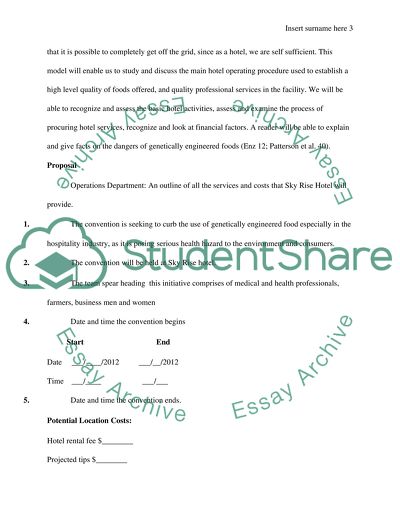 Operation Department Project