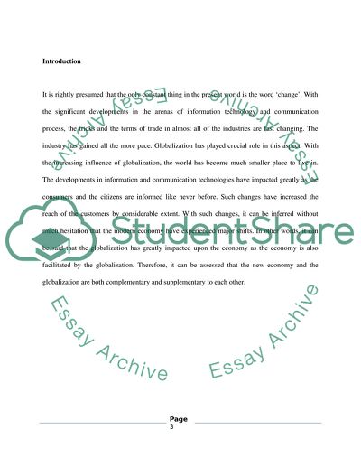 New Economy and Globalization