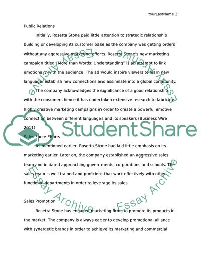 Rossetta Stone: A brief insight into marketing strategy