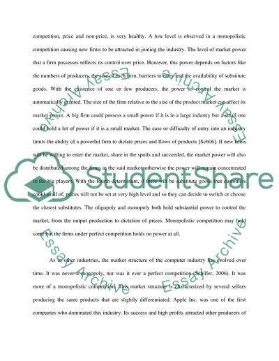 Differentiating between Market Structures