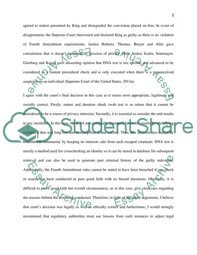 The cases of Maryland v. King and Florida v. Harris