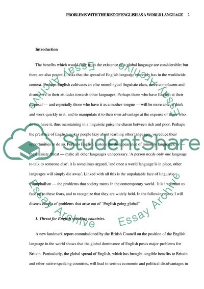 Rise of English as a World Language