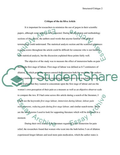 The Effect of Immersion Bath on Labour Pain