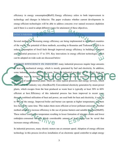 Energy Efficient Technologies