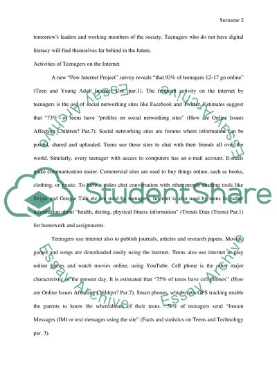 Digital Literacy in Teenagers