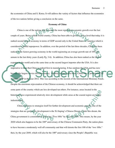 Economics in China and South Korea