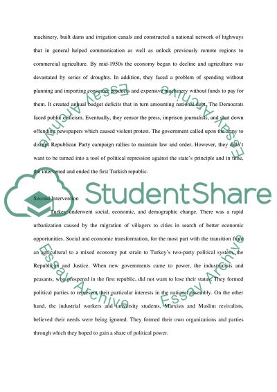 Military Intervention in Turkish Politics