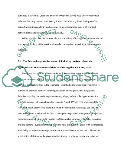 Identify and Critically Analyze the Relationship Between Law Enforcement and Harm Reduction Aims