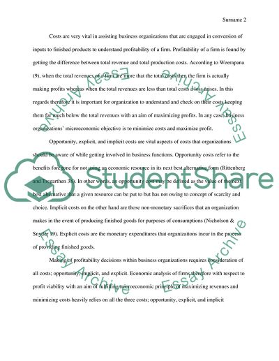 Macroeconomics: Production Costs