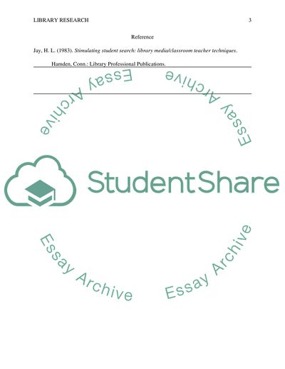 Library Media and Classroom Teacher Techniques