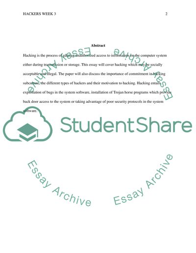 Illegal Actions of Hackers