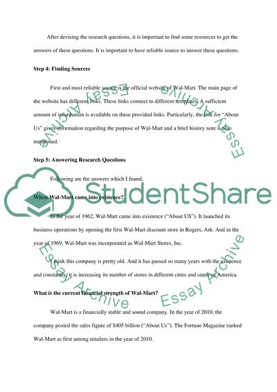 Company Profile of Wal-Mart Stores, Inc
