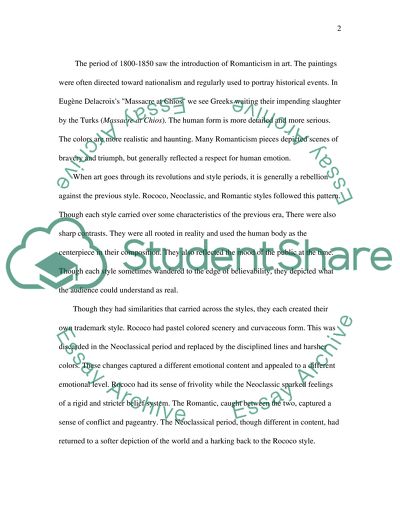 The Paintings of Rococo, Neoclassicism, and Romanticism