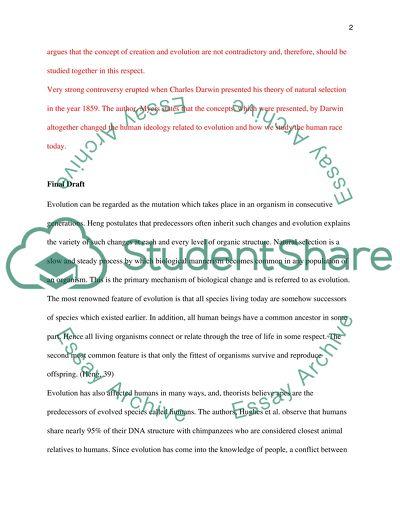 Response to Evolution questions