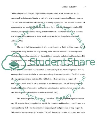 Human Resource Information System -