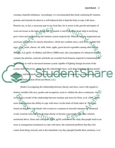 Nutrition and Stress