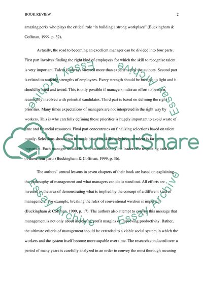 First, Break All the Rules - What the Worlds Greatest Managers Do Differently