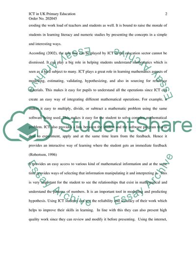 UK Primary Education: ICT to Support and Enhance Learning and Teaching of Primary Mathematics
