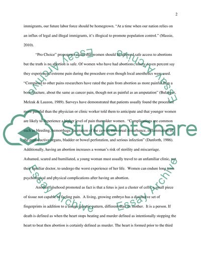 Falsehood of abortion