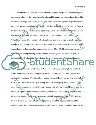 How Hemingways Life Paralleled with His Work