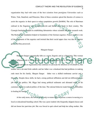 Conflict Theory and the Revolution of Eugenics