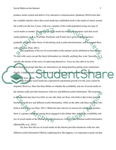 Social Media on the Internet