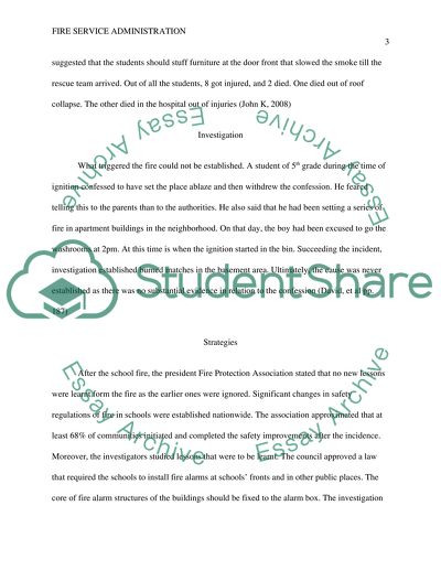 Fire service administration