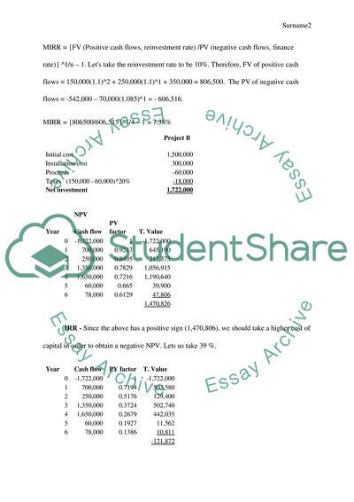 Case 3: Time Value of Money and Capital Budgeting